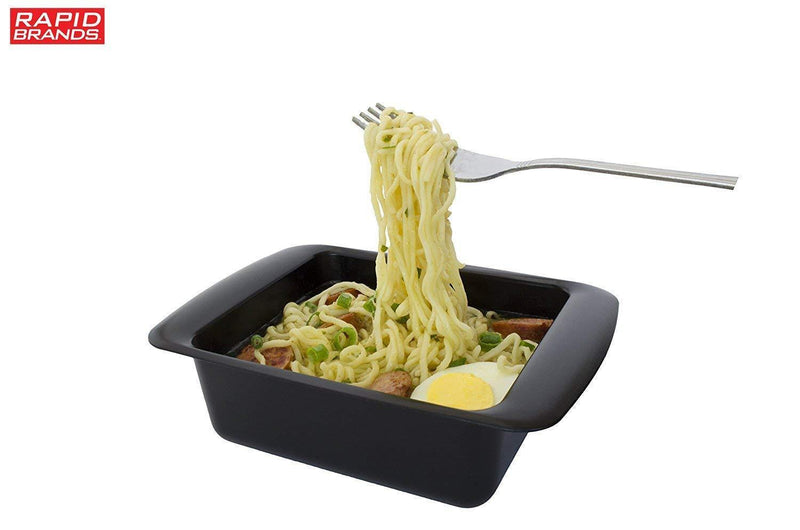 Top Ramen Rapid Cooker 2 Pack - Microwave Ramen in 3 Minutes - BPA Free and Dishwasher Safe - Black