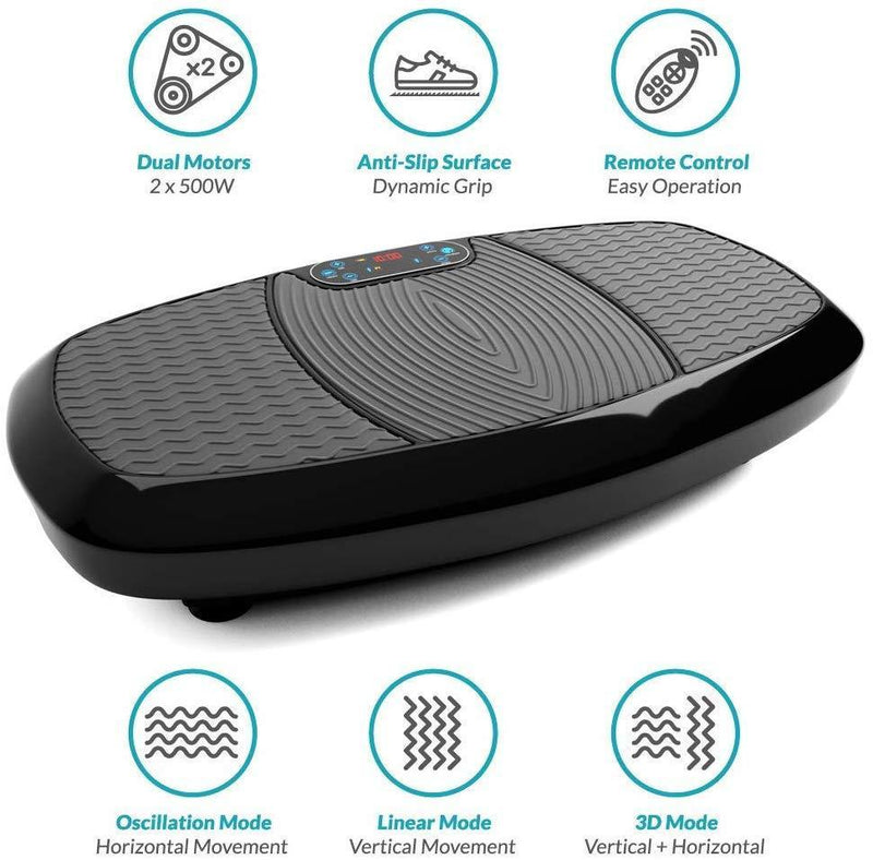 Bluefin Fitness Dual Motor 3D Vibration Platform | Oscillation, Vibration + 3D Motion | Huge Anti-Slip Surface | Bluetooth Speakers | Ultimate Fat Loss | Unique Design | Get Fit at Home