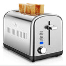 Home Gizmo 2 Slice Toaster Cool Touch with Extra-Wide Slots 7 Browning Dials and Removable Crumb Tray, Brushed Stainless Steel, Silver