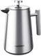 SHCRDOR French Press Coffee Maker, Double-Layer Micron-Sized Filter, Stainless Steel Heat Resistant, Vacuum Cup Wall, 34oz (1000ml)