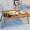 Zhuoyue Bamboo Bed Tray with Folding Legs, Lap Tray with Lipped Tabletop Great for Breakfast in Bed or Dinner by The TV, Use As Lap Drawing Table or Eating Tray
