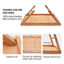 Zhuoyue Bamboo Bed Tray with Folding Legs, Lap Tray with Lipped Tabletop Great for Breakfast in Bed or Dinner by The TV, Use As Lap Drawing Table or Eating Tray