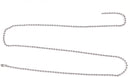 50pcs Nickel Plated Ball Chain Necklace, KinHom 24 Inches Long 2.4mm Bead Size