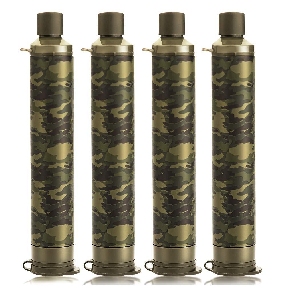 Membrane Solutions Straw Water Filter Survival Filtration Portable Gear Emergency Preparedness Supply for Drinking Hiking Camping Travel Hunting Fishing Team Family Outing