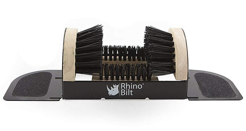 Rhino Bilt Folding Boot Scraper, The All-in-one Scrubber, Brush, Scraper, and Cleaner - No Mounting Required Indoor & Outdoor Use -Extremely Easy to use for Children & Adults!