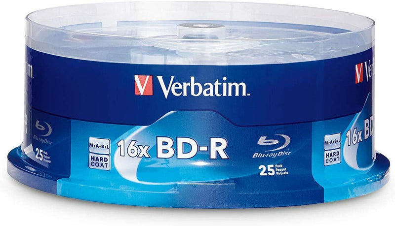 Verbatim BD-R 25GB 16X Blu-ray Recordable Media Disc - 10 Pack Spindle - 97238