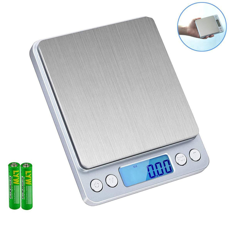 Digital Kitchen Scale, SKYROKU High-Precision Food Scale Multifunction Digital Pocket Scale with LCD Display 3Kg (3kg)