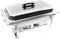 ALPHC LIVING 70012 2 Pack 8QT Chafing Dish High Grade Stainless Steel Chafer Complete Set, One Pack, white