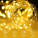 Mpow Solar String Lights, 33ft 100LED Outdoor String Lights, Waterproof Decorative String Lights for Patio, Garden, Gate, Yard, Party, Wedding, Christmas (Warm White)