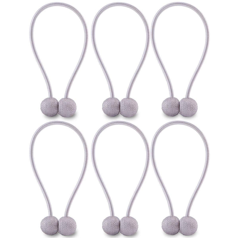 NZQXJXZ Curtain Tiebacks Magnetic, Drape Holders Holdbacks Decorative Weave Rope Clips Window Sheer Blackout Panels Home Office, Chocolate (Pack of 6)