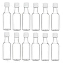 Nakpunar 12 pcs 50 ml Plastic Liquor Bottles with Gold Cap