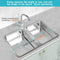 Over the Sink Dish Drying Rack, Cambond Dish Drainer Shelf Stainless Steel Dish Rack with Utensils Holder for Kitchen Counter