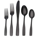 Matte Black Silverware Set, Satin Finish 20-Piece Stainless Steel Flatware set, Tableware Cutlery Set Service for 4,Utensils for Kitchens, Dishwasher Safe