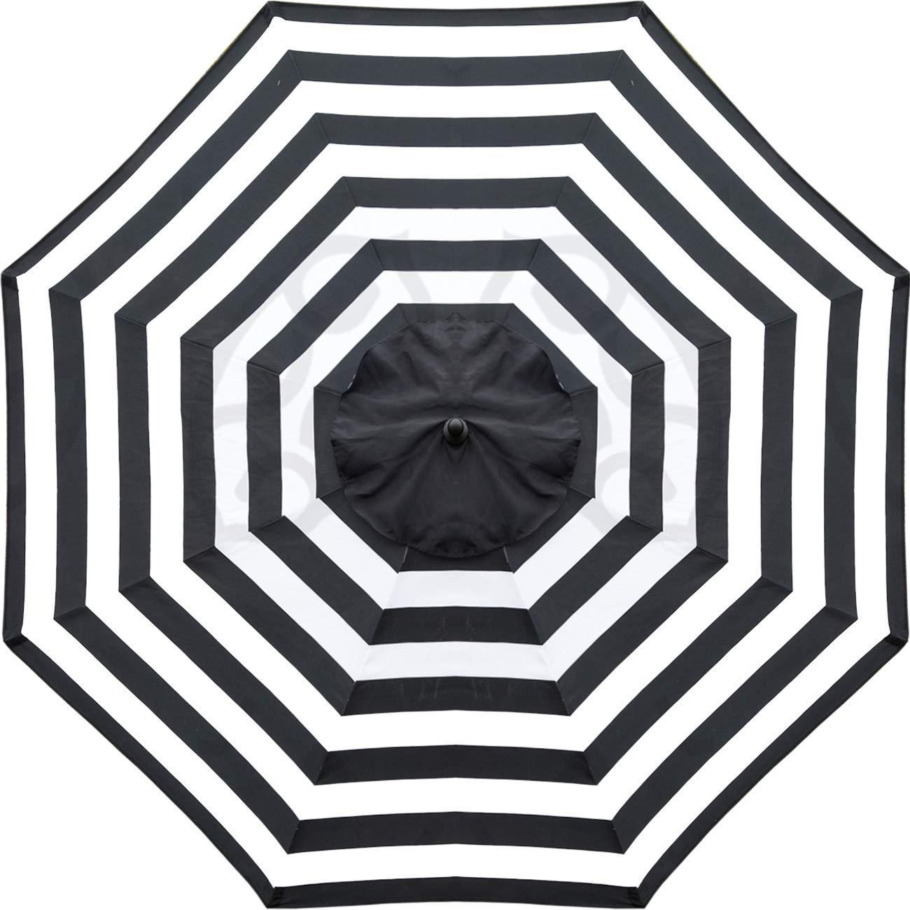 Sunnyglade 9ft Patio Umbrella Replacement Canopy Market Umbrella Top Outdoor Umbrella Canopy with 8 Ribs (Red)