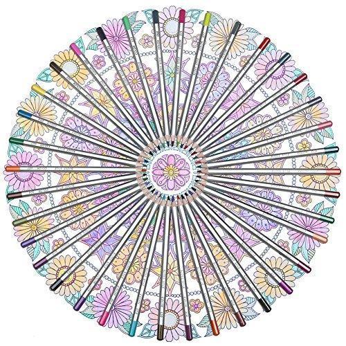 SUDEE STILE Colored Pencils 150 Unique Colors (No Duplicates) Art Drawing Colored Pencils Set with Case Sharpener