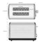 Home Gizmo 2 Slice Toaster Cool Touch with Extra-Wide Slots 7 Browning Dials and Removable Crumb Tray, Brushed Stainless Steel, Silver