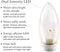 612 Vermont Ultra Bright, Battery Operated LED Window Candle Replacement Bulbs, P-1935-R4-W-RH, for White Candlesticks (4 Bulbs/Pack)