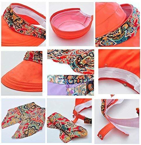 ICOLOR Sun Cap Sun Flap Hats Outdoor 360°Sun UPF 50+ Women Lady Wide Brim Cap Visor Hats UV Protection Summer Sun Hats