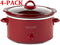 Crockpot Red SCV401-TR 4-Quart Manual Slow Cooker