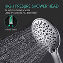VOLUEX 6 Sprays Hand Held Shower Head with Hose, 5" Rainfall High Pressure Massage Shower Heads with Handheld Spray, Water Saving, Adjustable Bracket, 68"