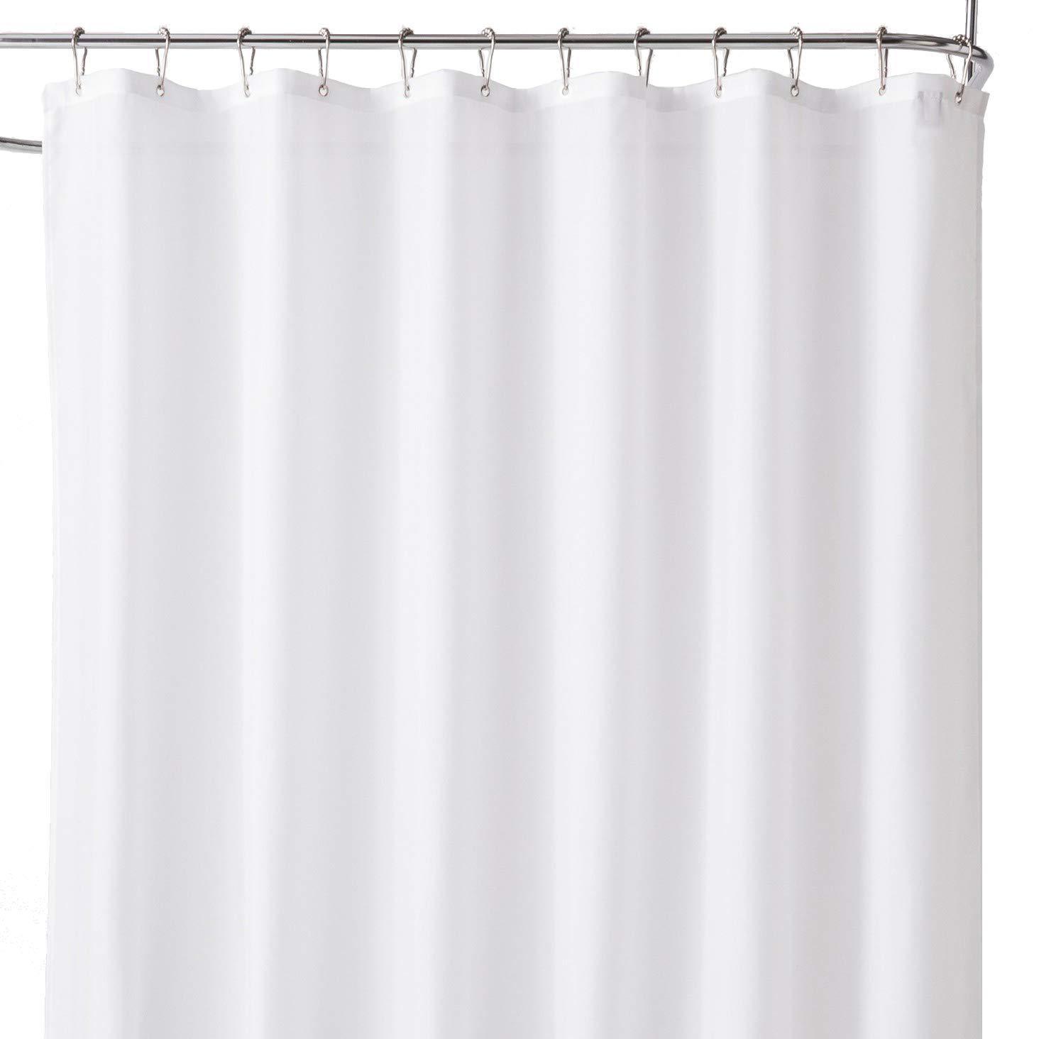 TreeLen Hotel Collection Shower Curtain Liner, Eco-Friendly PEVA Plastic 10Gauge 72" x 72" Shower Curtain Liner with Magnets, Weighted,Waterproof, White