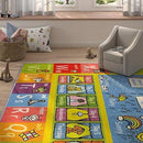 KC Cubs Playtime Collection ABC Alphabet, Seasons, Months and Days of The Week Educational Learning Area Rug Carpet for Kids and Children Bedrooms and Playroom (5' 0" x 6' 6")