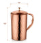 AVADOR Handcrafted 100% Pure Copper Jug Pitcher with 2 Glass Drinkware Hammered Finish Ayurveda Health Benefit