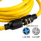 25FT Heavy Duty Generator Locking Power Cord NEMA L14-30P/L14-30R,4X10 Gauge SJTW Cable, 125/250V 30Amp 7500 Watts Yellow Generator Lock Extension Cord with UL Listed Yodotek