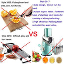 Vegetable Mandoline Slicer Chopper Grater-Speedy Manual Rotary Drum Grater Countertop Food Slicer Fruit Cheese Nut Chopper Cutter Shredder Grinder