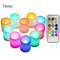 Multi Color Changing Votive Flameless Candles with Remote and Timer - 100+ Hours Long Battery Operated Led Tea Light Candles，10 Pcs Colored Flickering Candles for Halloween Gift and Wedding Décor.