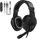 MODOHE Gaming Headset, Xbox One PS4 Headset, Noise Cancelling Over Ear Gaming Headphone Mic, Comfort Earmuffs, Lightweight, Easy Volume Control for Xbox 1 S/X Playstation 4 Computer Laptop(Black)