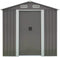 Outdoor Storage Shed 6 x 4 Feet Utility Tool Shed Garden Vents kit with Waterproof Garage Galvanized Steel Parts with Grey Sliding Grey Doors