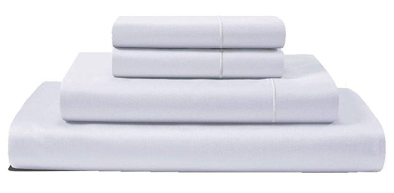 CHATEAU HOME COLLECTION 800-Thread-Count Egyptian Cotton Deep Pocket Sateen Weave Queen Sheet Set, White