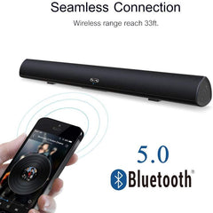80Watt 34Inch Sound bar, BYL Soundbar Bluetooth 5.0 Wireless and Wired Home Theater Speaker (DSP, Bass Adjustable, Optical Cable Included, Worry-Free 90-Day Trial, 2019 Upgraded)