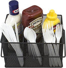 Sorbus Utensil Caddy — Silverware, Napkin Holder, and Condiment Organizer — Multi-Purpose Steel Mesh Caddy—Ideal for Kitchen, Dining, Entertaining, Tailgating, Picnics, and much more (Bronze)