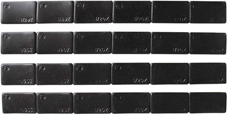 Accretion 90oz (180pcs), 1/2 oz（0.5 oz）, Black, Wheel Weights. USA White Tape, Easy to Peel