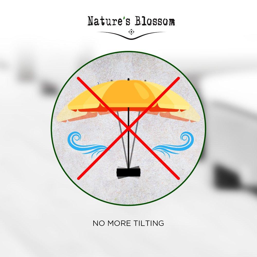 Nature's Blossom Weather Resistant Weights for Patio Umbrella Base - 19’’ Square. for Classic Outdoor Umbrellas, Hanging, Cantilever & Offset Models. Detachable Velcro - Easy Installation. XL Opening for Filling Sand