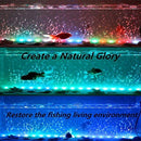 COVOART LED Aquarium Light, Fish Tank Light RGB Color Underwater Light Submersible Crystal Glass Lights