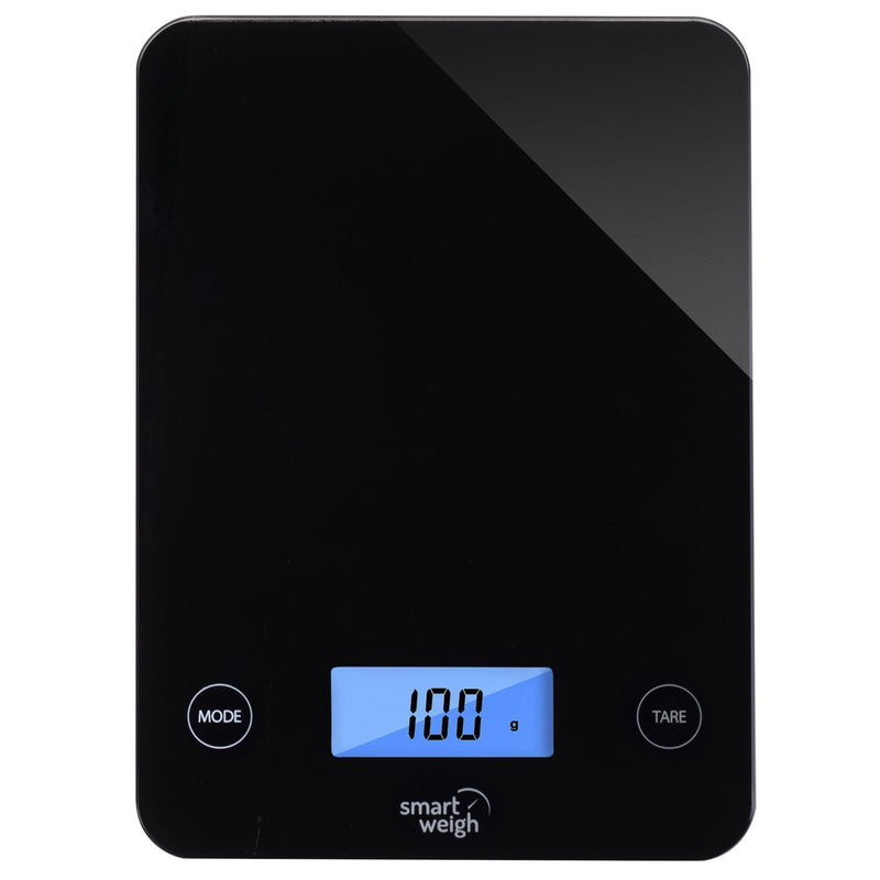 Smart Weigh Digital Glass Top Kitchen and Food Scale, 5- Unit Modes, Liquid Measurement Technology, Professional Design, Black