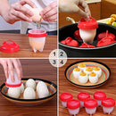 Egg Cooker - Hard Boiled Eggs without the Shell, Eggies ready for snack,6 Pack with BONUS HCEM.