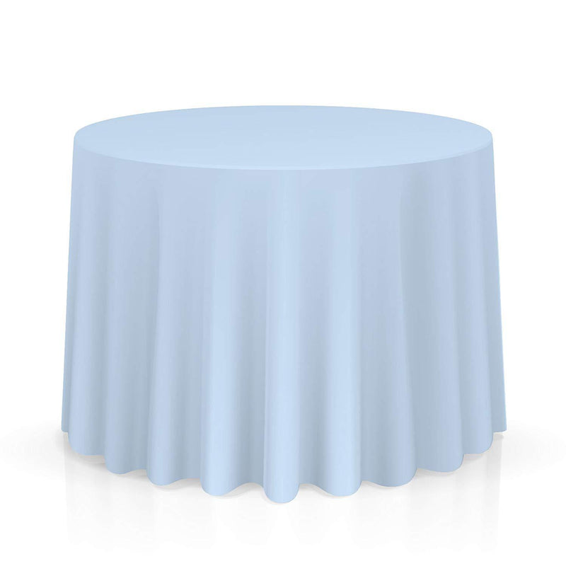 Lann's Linens - 120" Round Premium Tablecloth for Wedding/Banquet/Restaurant - Polyester Fabric Table Cloth - White