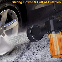 BEBEKULA Foam Sprayer - Adjustable Foam Washer Gun 3.5oz/100cc Bottle, Garden Hose Nozzle Sprayer, Snow Foam Cannon Wash Mitt, 8 Watering Patterns Cars Washing, Pets Shower, Plants Watering