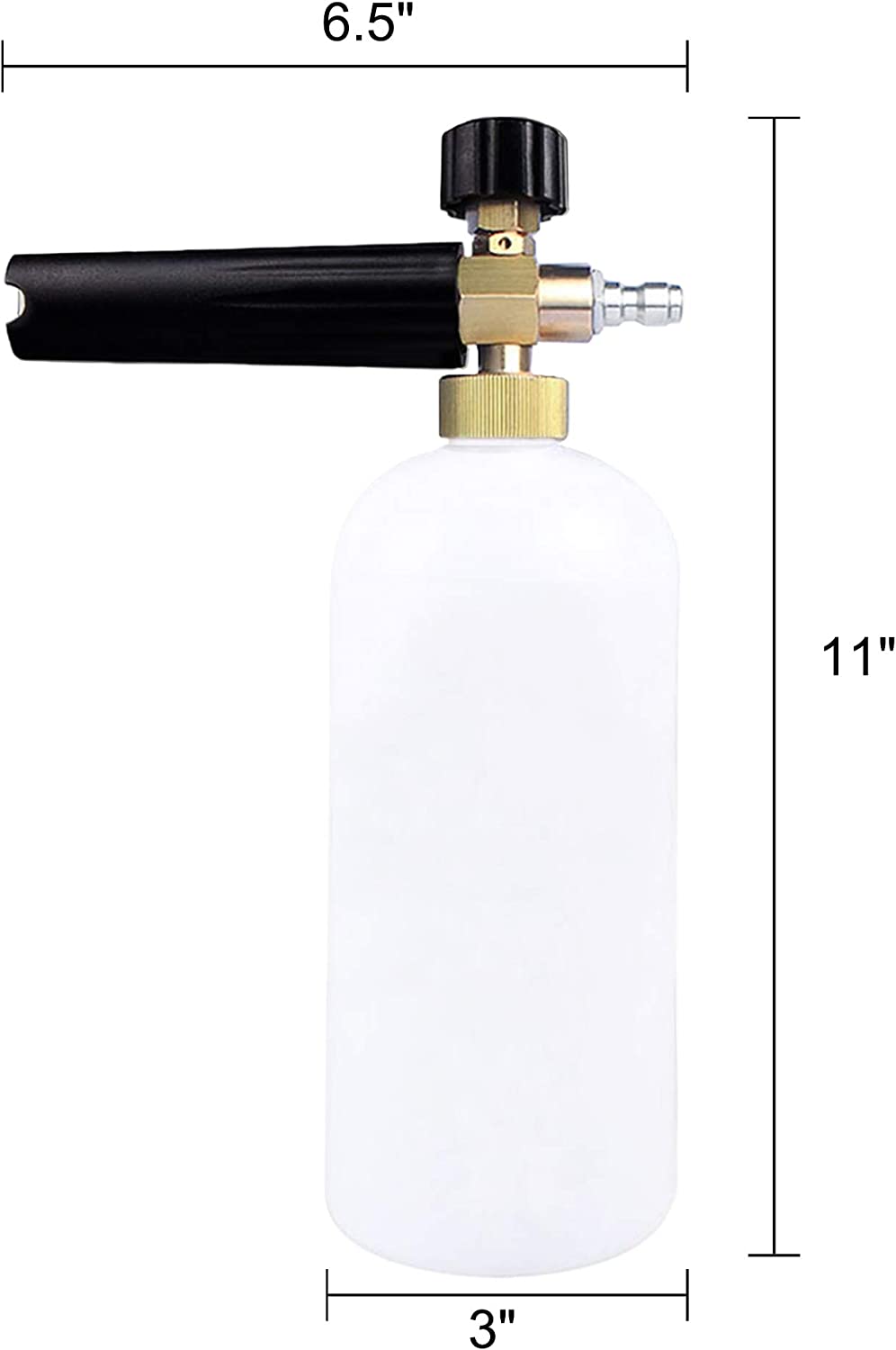 BEBEKULA 1L Adjustable Foam Cannon Pressure Washer Gun Snow Foam Lance Cannon Foam Blaster, with Pressure Washer Nozzle Tips, Micro Fiber Towel and Sponge, Jet Wash Gun 3000 PSI