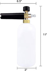 BEBEKULA 1L Adjustable Foam Cannon Pressure Washer Gun Snow Foam Lance Cannon Foam Blaster, with Pressure Washer Nozzle Tips, Micro Fiber Towel and Sponge, Jet Wash Gun 3000 PSI