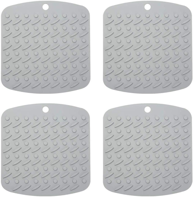 Premium Silicone Pot Holder,Trivets,Hot Mitts,Spoon Rest And Garlic Peeler Non Slip,Heat Resistant Hot Pads,Multipurpose Kitchen Tool. 7x7" Potholders(Set of 6) Non Slip,Dishwasher Safe,Durable.