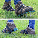 Scuddles Lawn Aerator Spike Shoes - For Effectively Aerating Lawn Soil – Comes with 3 Adjustable Straps with Metallic Buckles – Universal Size that Fits all - For a Greener and Healthier Yard (Metal Buckle)