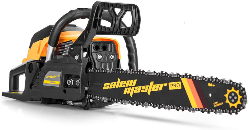 SALEM MASTER 5820G 58CC 2-Cycle Gas Powered Chainsaw, 18-Inch Chainsaw, Handheld Cordless Petrol Gasoline Chain Saw for Farm, Garden and Ranch