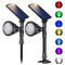 Outdoor Solar Spot Lights, DS Lighting Super Bright 18 LED Security Lamps Waterproof Spotlight for Garden Landscape Path Walkway Deck Garage (7 Colors, 2 Pack)