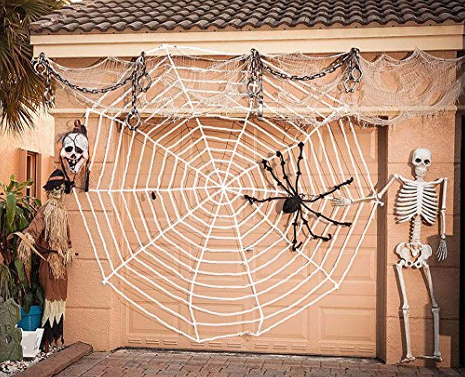 COOLJOY Giant Halloween Spider 1PCS 5FT(60 INCH) Halloween Decorations Virtual Realistic Hairy Spider Halloween Outdoor Decoration