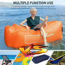 Inflatable Lounger Air Sofa Pouch Inflatable Couch Air Chair Hammock with Pillow Portable Waterproof Anti-Air Leaking for Outdoor Camping Hiking Travel Pool Beach Picnic Backyard Lakeside Christmas